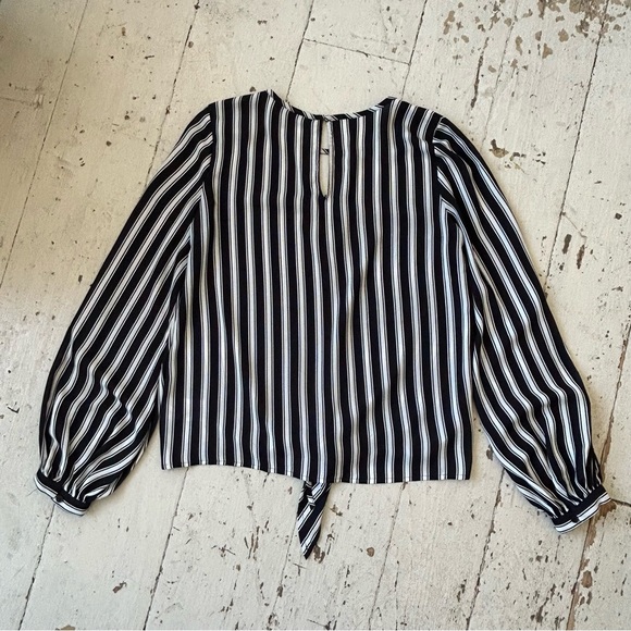 Express Stripe Dress Work Blouse Top Shirt - Picture 6 of 9